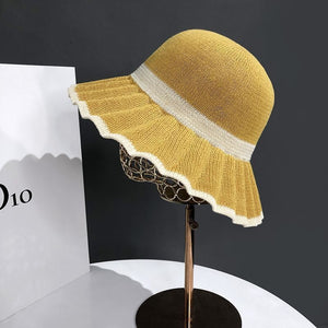 Pleated brim fisherman hat